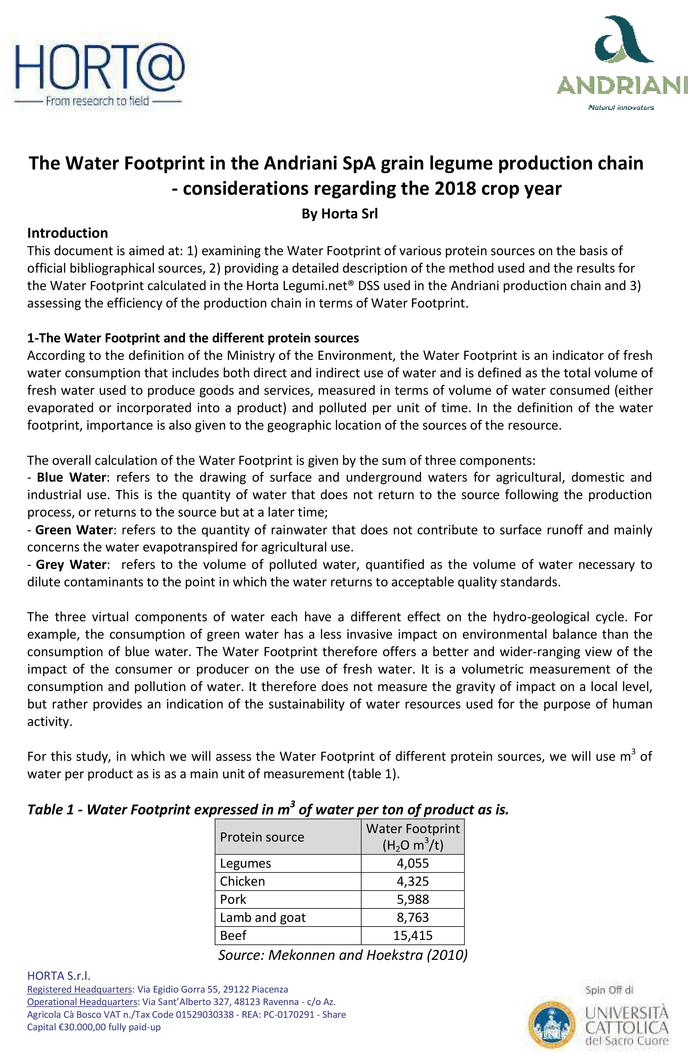 REPORT CAMPAGNA 2018